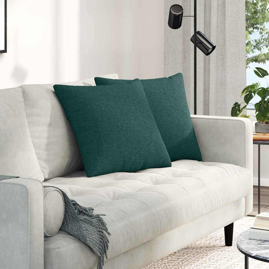 Cuscini da Divano 2 pcs Verde Scuro 50 x 50 cm Tessuto | homemem39