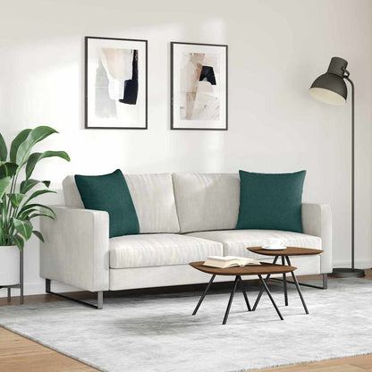 Cuscini da Divano 2 pcs Verde Scuro 50 x 50 cm Tessuto | homemem39