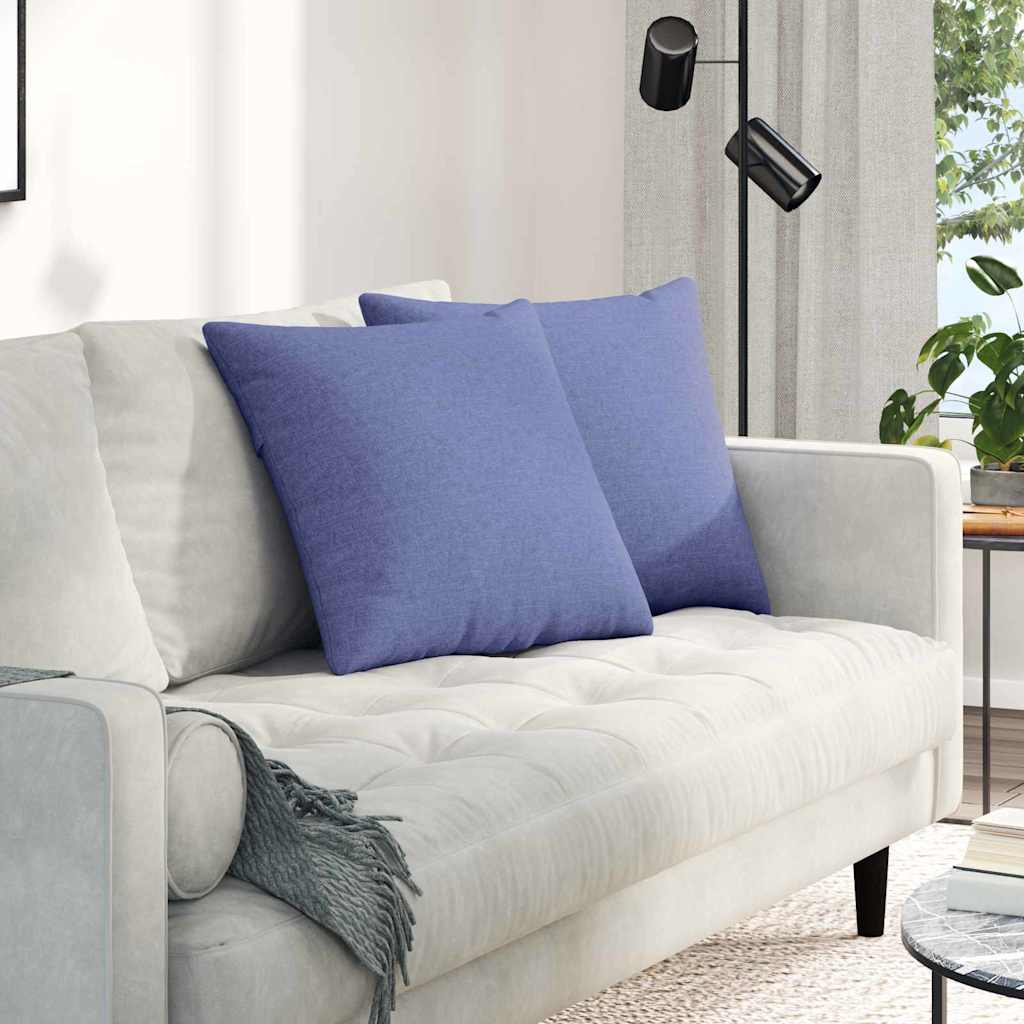 Cuscini da Divano 2 pcs Blu jeans 50 x 50 cm Tessuto | homemem39