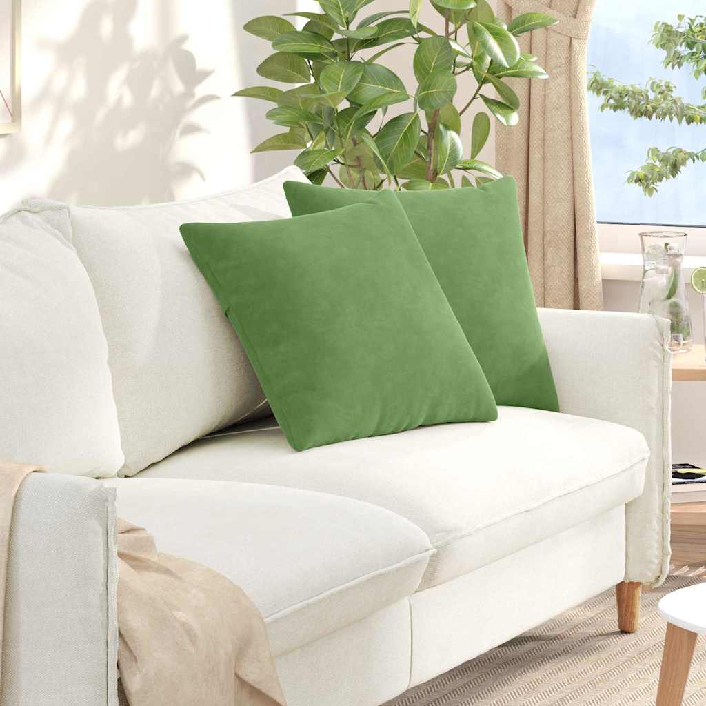 Cuscini da Divano 2 pcs Verde chiaro 50 x 50 cm | homemem39
