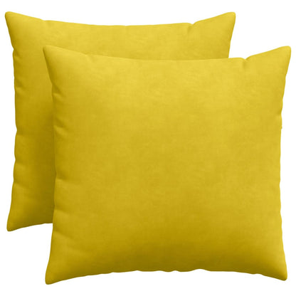 Cuscini da Divano 2 pcs Giallo 50 x 50 cm Tessuto in Cords | homemem39