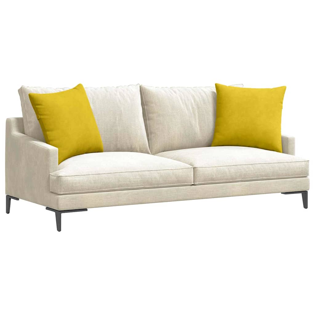 Cuscini da Divano 2 pcs Giallo 50 x 50 cm Tessuto in Cords | homemem39