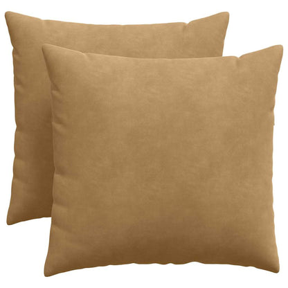 Cuscini da Divano 2 pcs Marrone 50 x 50 cm Tessuto in Cords | homemem39