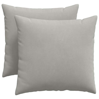 Cuscini da Divano 2 pcs Grigio chiaro 50 x 50 cm Tessuto | homemem39