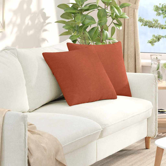 Cuscini da Divano 2 pcs Rosso Arancio 50 x 50 cm | homemem39