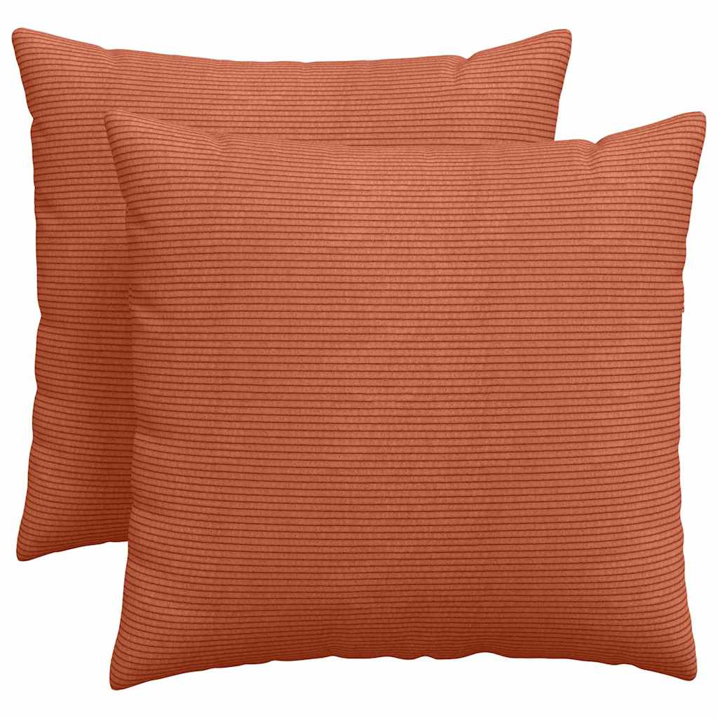 Cuscini da Divano 2 pcs Rosso Arancio 50 x 50 cm | homemem39