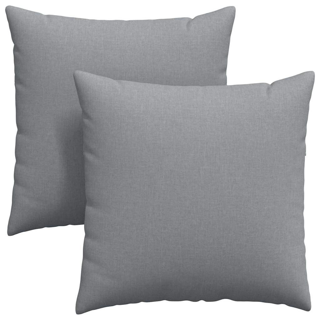 Cuscini da Divano 2 pcs Grigio chiaro 60 x 60 cm Tessuto