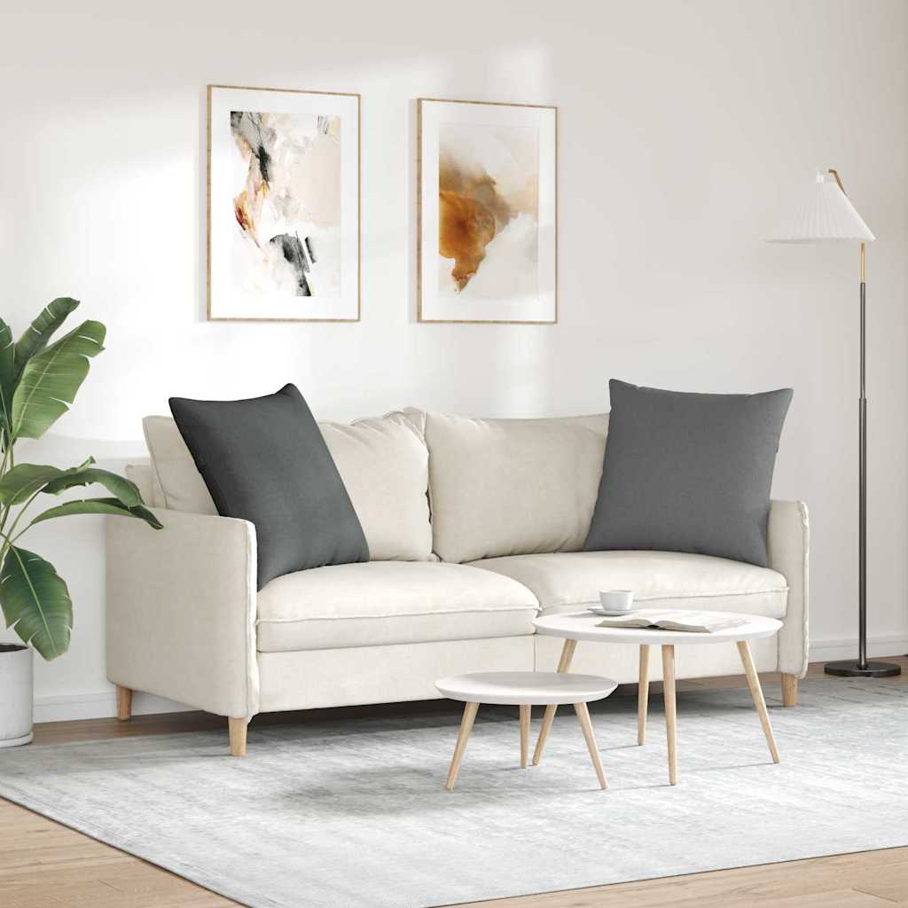 Cuscini da Divano 2 pcs Grigio scuro 60 x 60 cm Tessuto | homemem39