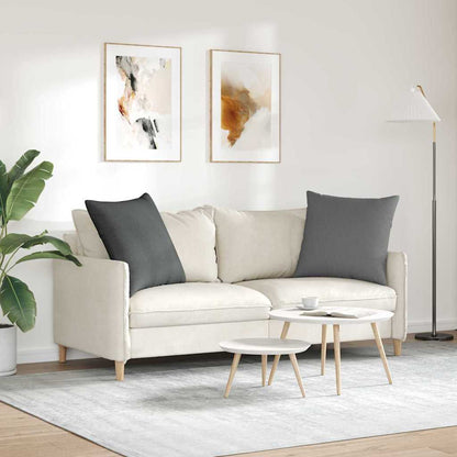 Cuscini da Divano 2 pcs Grigio scuro 60 x 60 cm Tessuto | homemem39