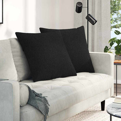 Cuscini da Divano 2 pcs Nero 60 x 60 cm Tessuto