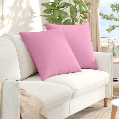 Cuscini da Divano 2 pcs Rosa 60 x 60 cm Tessuto | homemem39