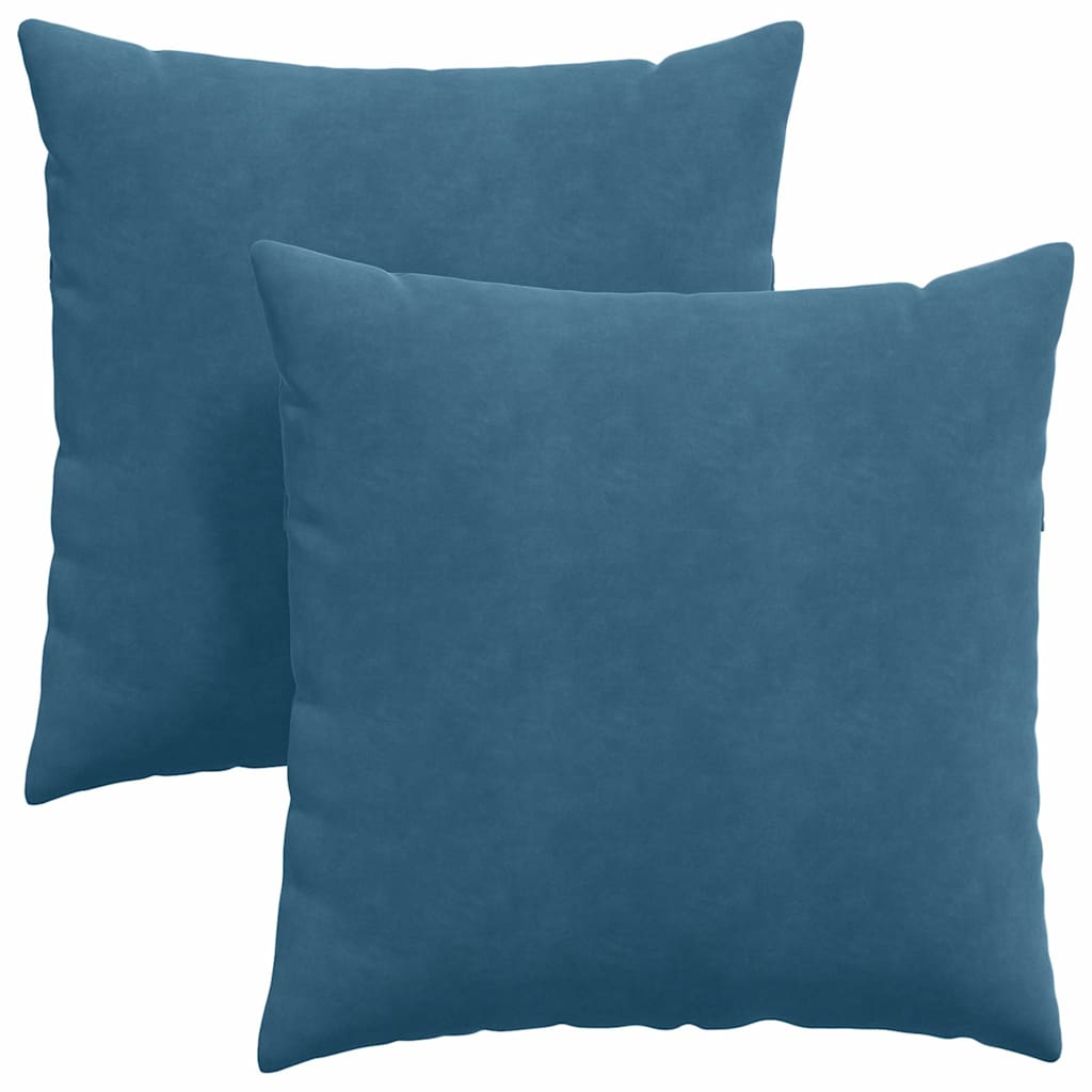 Cuscini da Divano 2 pcs Blu 60 x 60 cm Tessuto in Cords | homemem39