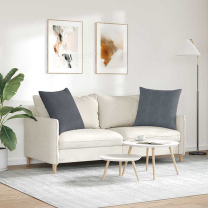 Cuscini da Divano 2 pcs Grigio scuro 60 x 60 cm | homemem39