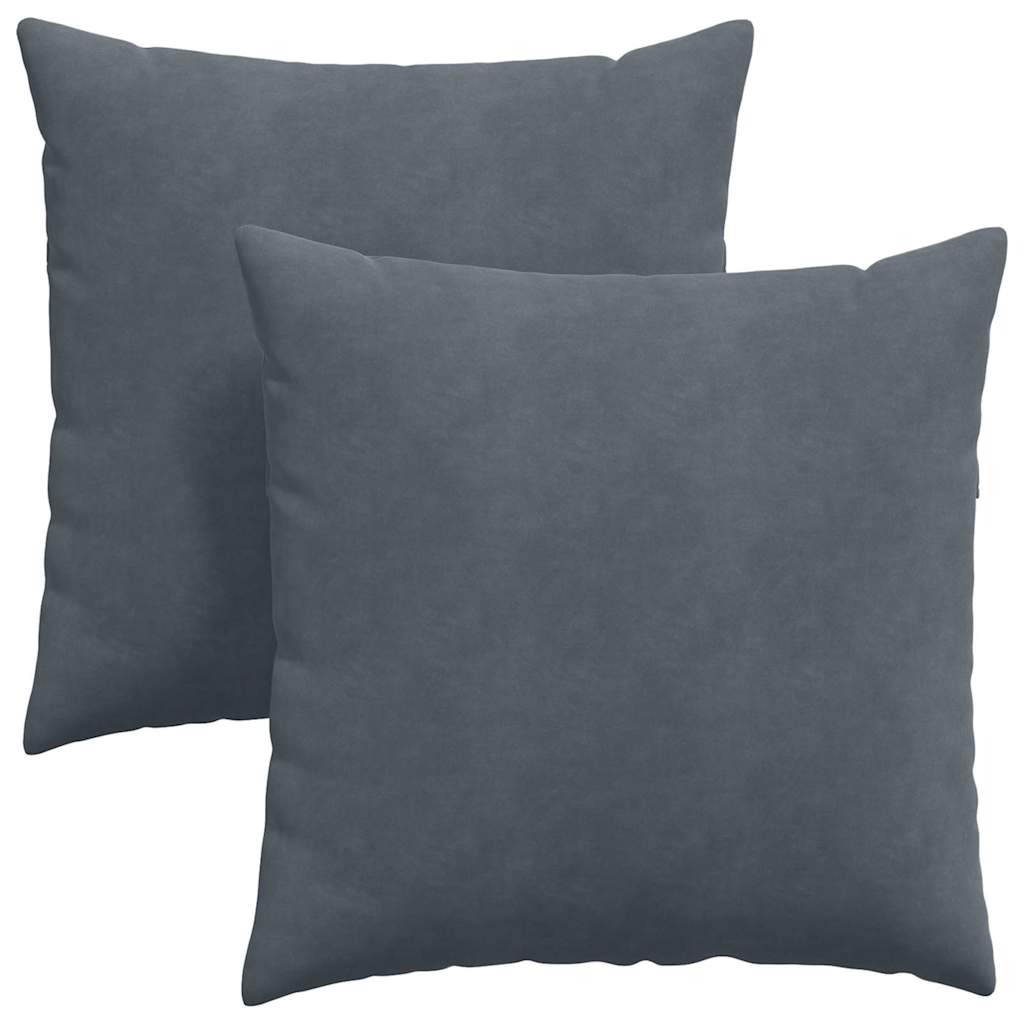 Cuscini da Divano 2 pcs Grigio scuro 60 x 60 cm | homemem39