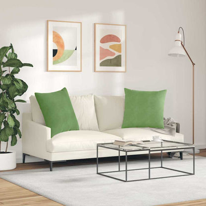 Cuscini da Divano 2 pcs Verde chiaro 60 x 60 cm | homemem39