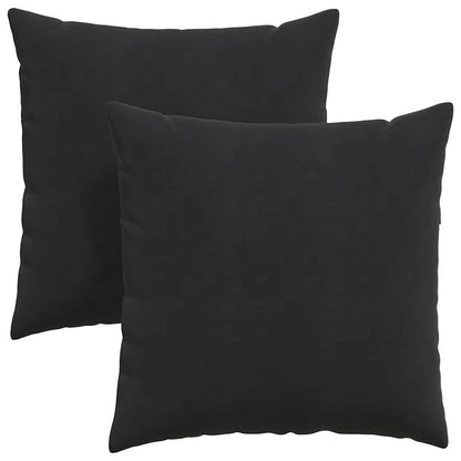 Cuscini da Divano 2 pcs Nero 60 x 60 cm Tessuto in Cords | homemem39