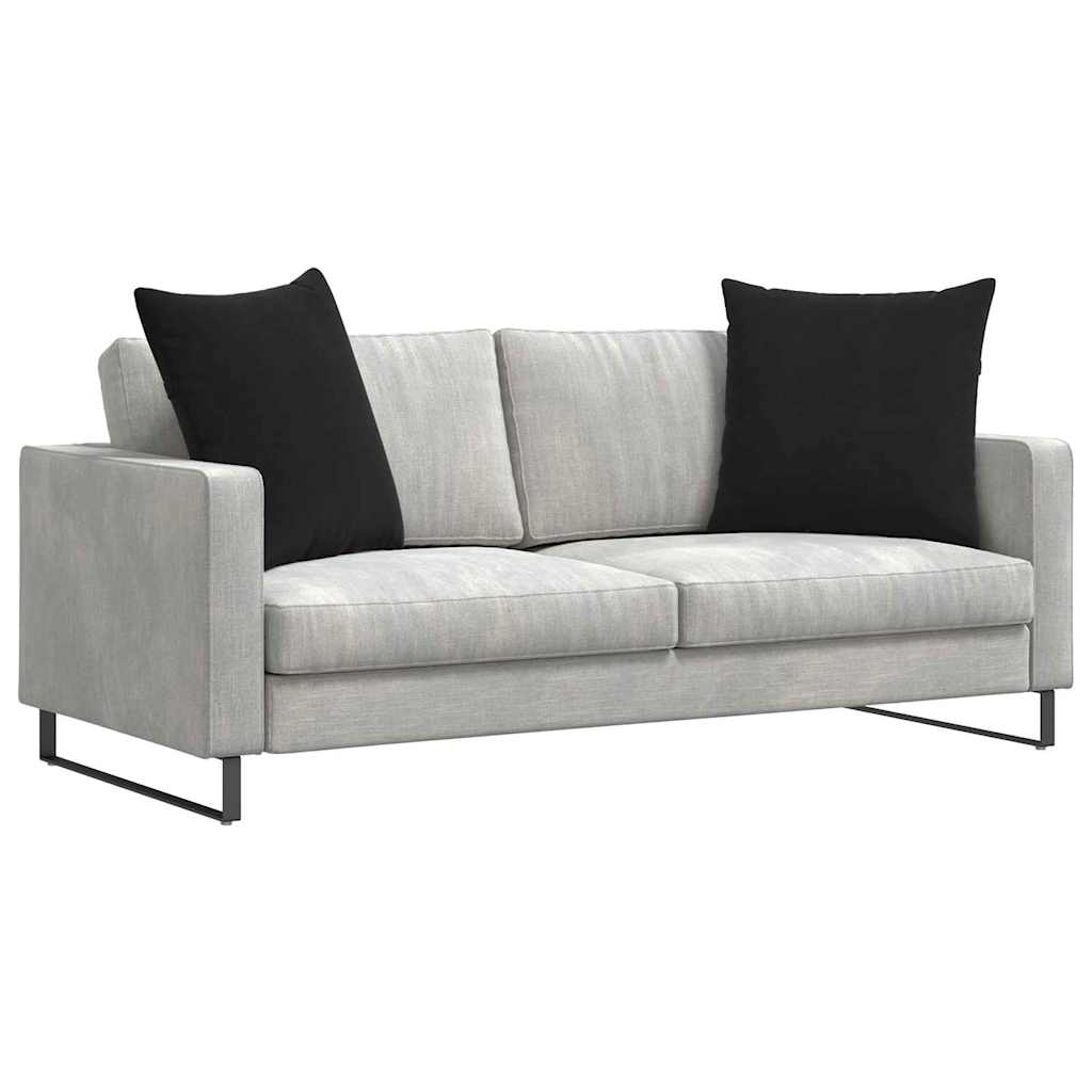 Cuscini da Divano 2 pcs Nero 60 x 60 cm Tessuto in Cords | homemem39