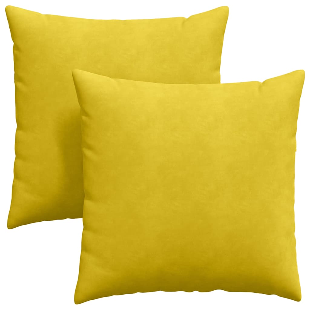 Cuscini da Divano 2 pcs Giallo 60 x 60 cm Tessuto in Cords | homemem39