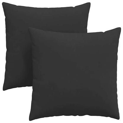 Cuscini da Divano 2 pcs Nero 60 x 60 cm Tessuto | homemem39