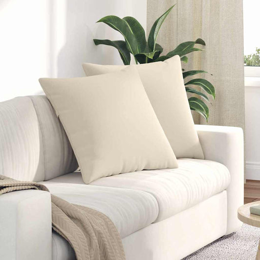 Cuscini da Divano 2 pcs Beige 60 x 60 cm Tessuto | homemem39