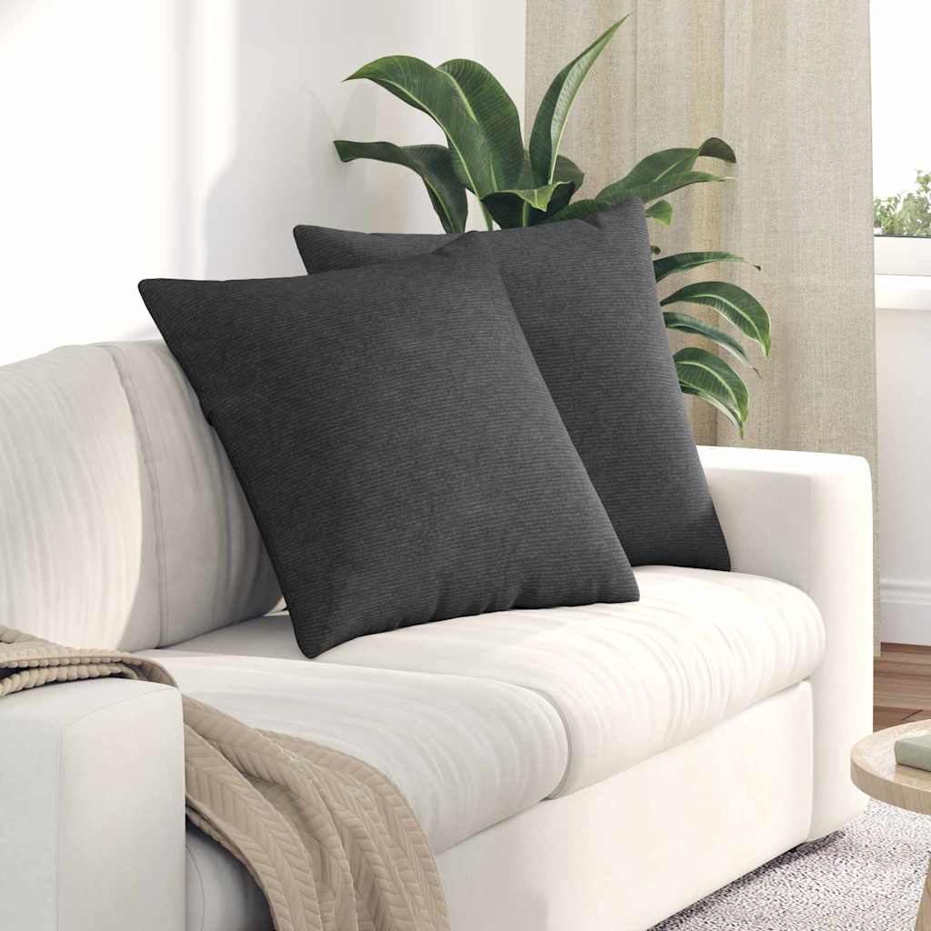 Cuscini da Divano 2 pcs Grigio scuro 60 x 60 cm | homemem39