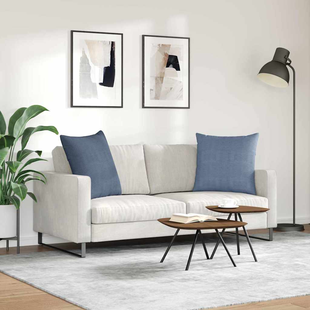 Cuscini da Divano 2 pcs Blu 60 x 60 cm Tessuto in Cords | homemem39