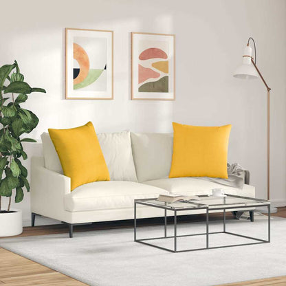 Cuscini da Divano 2 pcs Giallo Chiaro 60 x 60 cm | homemem39