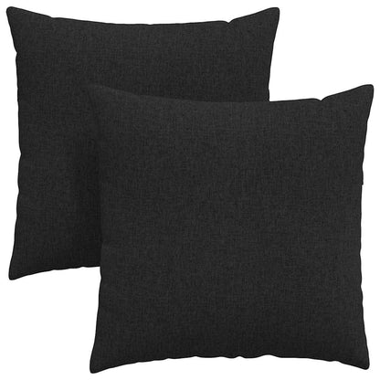 Cuscini da Divano 2 pcs Nero 80 x 80 cm Tessuto | homemem39