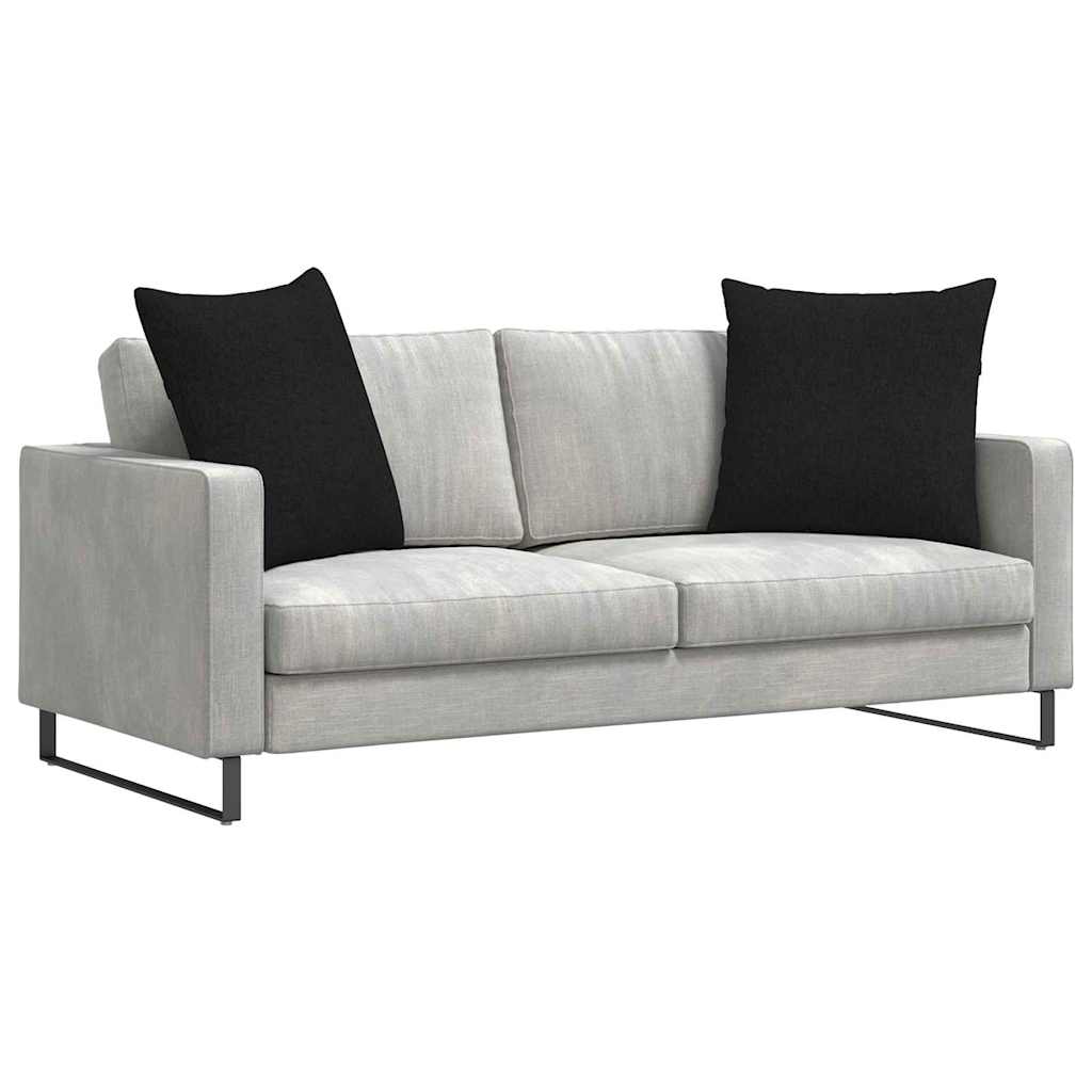 Cuscini da Divano 2 pcs Nero 80 x 80 cm Tessuto | homemem39