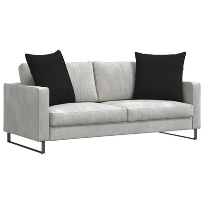 Cuscini da Divano 2 pcs Nero 80 x 80 cm Tessuto | homemem39