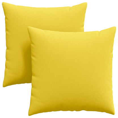 Cuscini da Divano 2 pcs Giallo Chiaro 80 x 80 cm Tessuto | homemem39