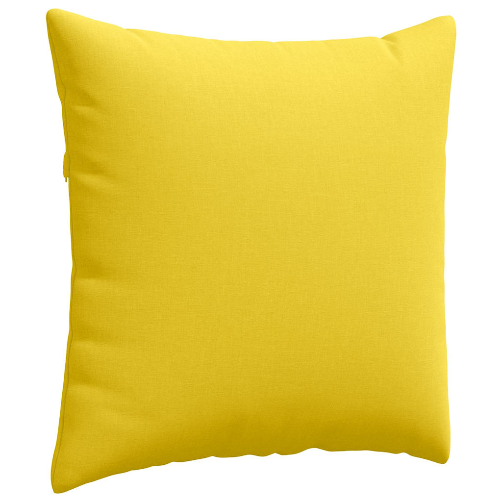 Cuscini da Divano 2 pcs Giallo Chiaro 80 x 80 cm Tessuto | homemem39