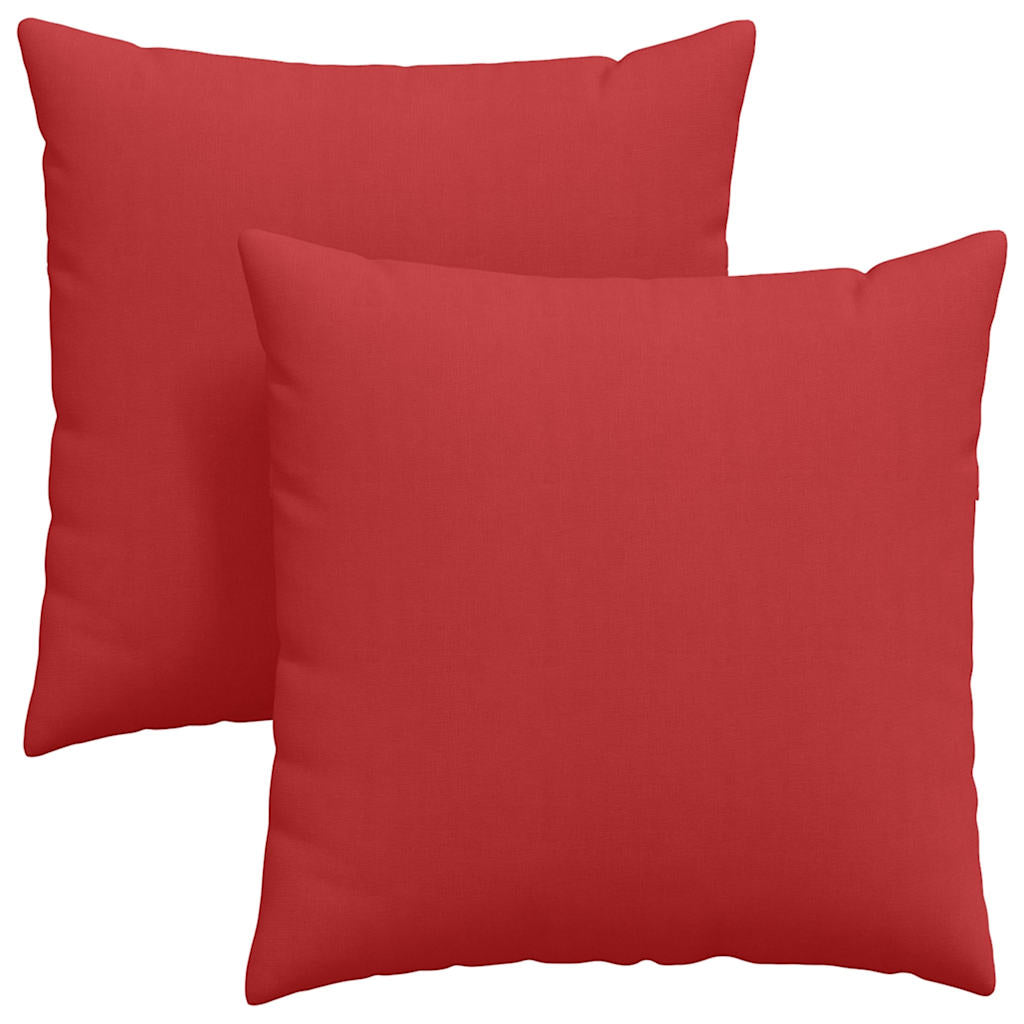 Cuscini da Divano 2 pcs Rosso 80 x 80 cm Tessuto | homemem39