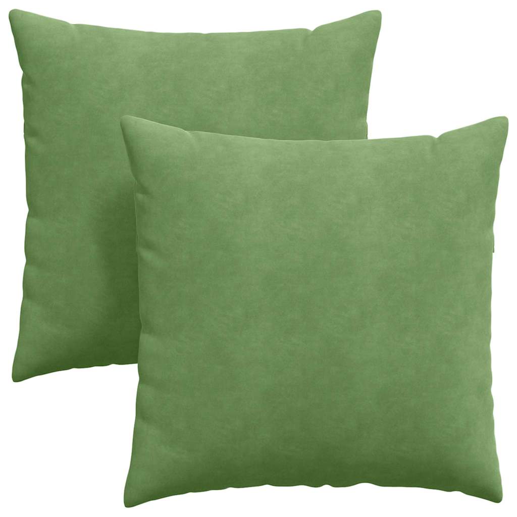 Cuscini da Divano 2 pcs Verde chiaro 80 x 80 cm | homemem39
