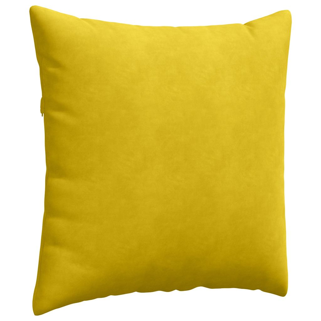 Cuscini da Divano 2 pcs Giallo 80 x 80 cm Tessuto in Cords | homemem39