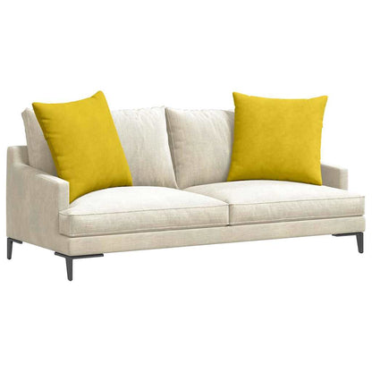 Cuscini da Divano 2 pcs Giallo 80 x 80 cm Tessuto in Cords | homemem39