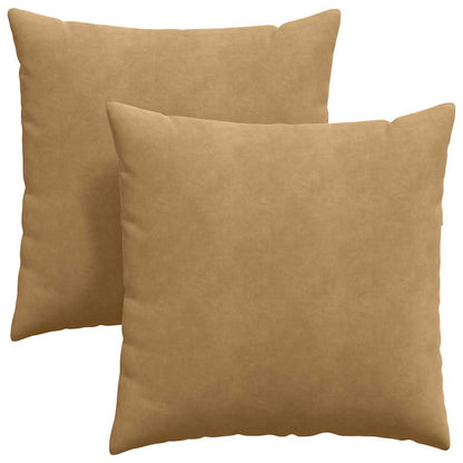 Cuscini da Divano 2 pcs Marrone 80 x 80 cm Tessuto in Cords | homemem39