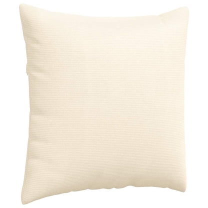 Cuscini da Divano 2 pcs Crema 80 x 80 cm Tessuto in Cords | homemem39