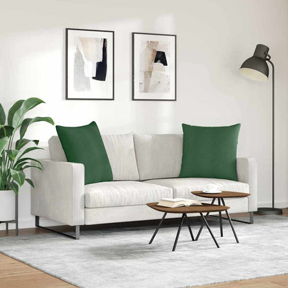 Cuscini da Divano 2 pcs Verde Scuro 80 x 80 cm Tessuto in Cords | homemem39