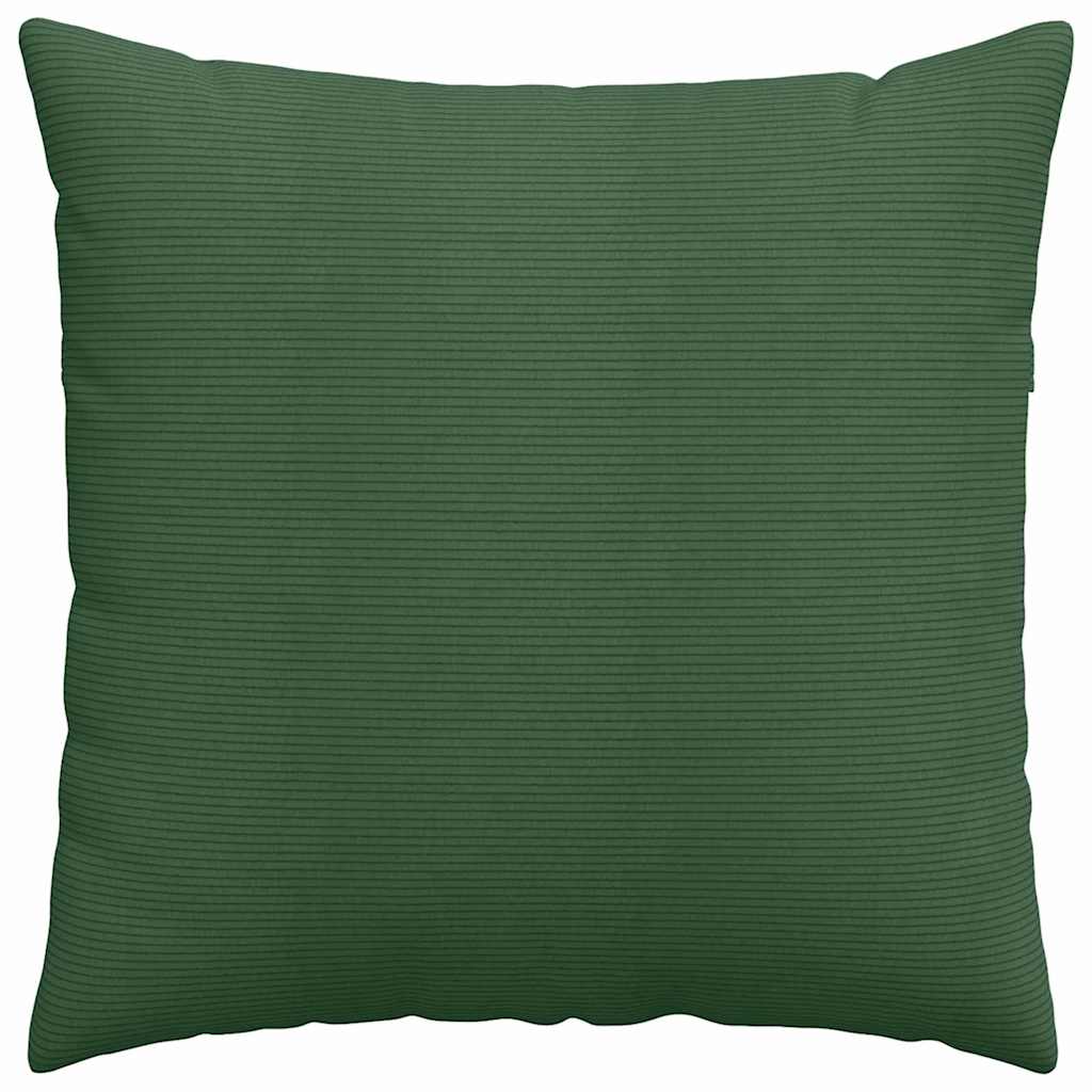 Cuscini da Divano 2 pcs Verde Scuro 80 x 80 cm Tessuto in Cords | homemem39