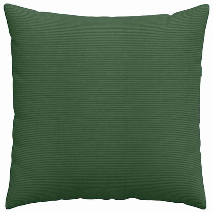 Cuscini da Divano 2 pcs Verde Scuro 80 x 80 cm Tessuto in Cords | homemem39