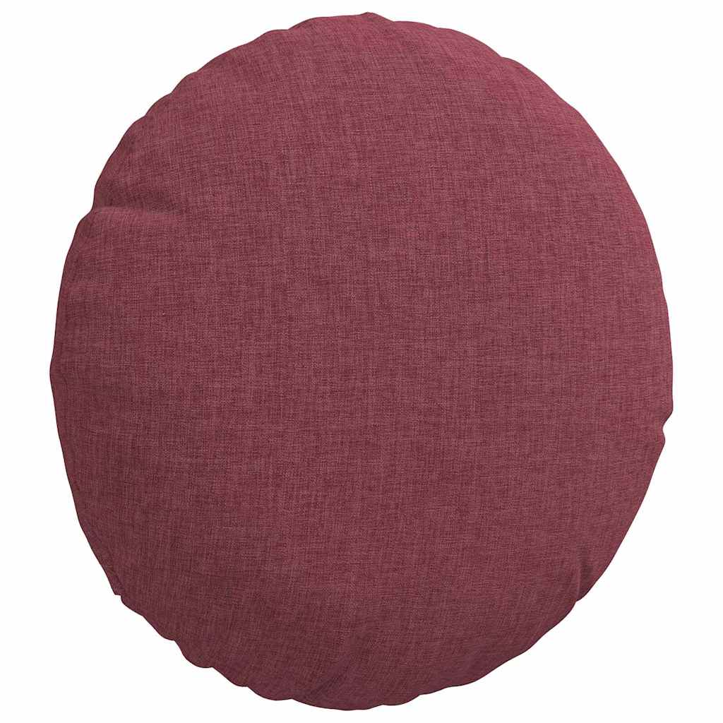 Cuscini per Seduta 2 pcs Rosso Vino Ø30 x 13 cm Tessuto | homemem39