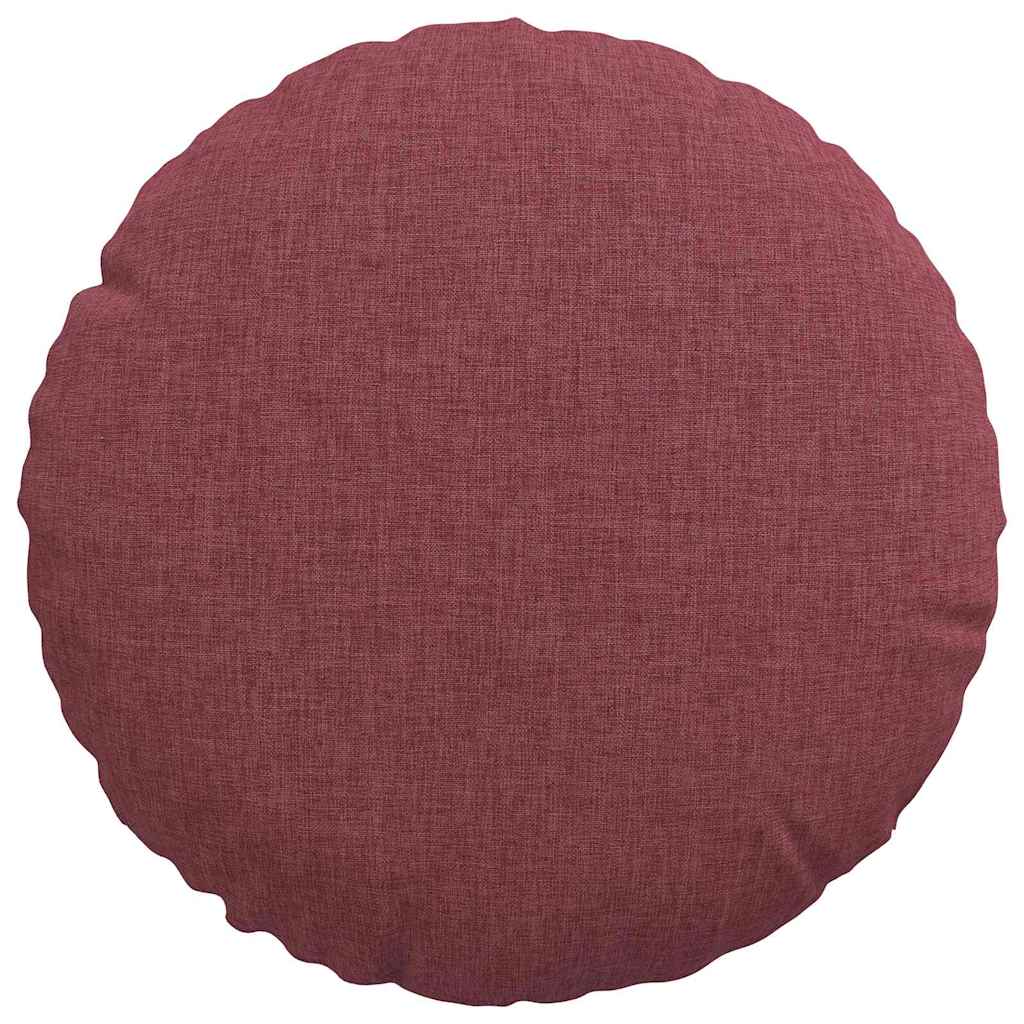 Cuscini per Seduta 2 pcs Rosso Vino Ø30 x 13 cm Tessuto | homemem39