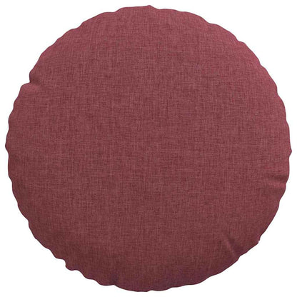 Cuscini per Seduta 2 pcs Rosso Vino Ø30 x 13 cm Tessuto | homemem39