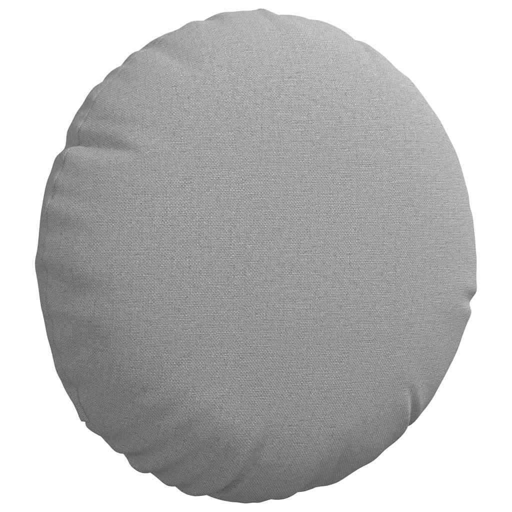 Cuscini per Seduta 2 pcs Grigio Nuvola Ø30 x 13 cm Tessuto
