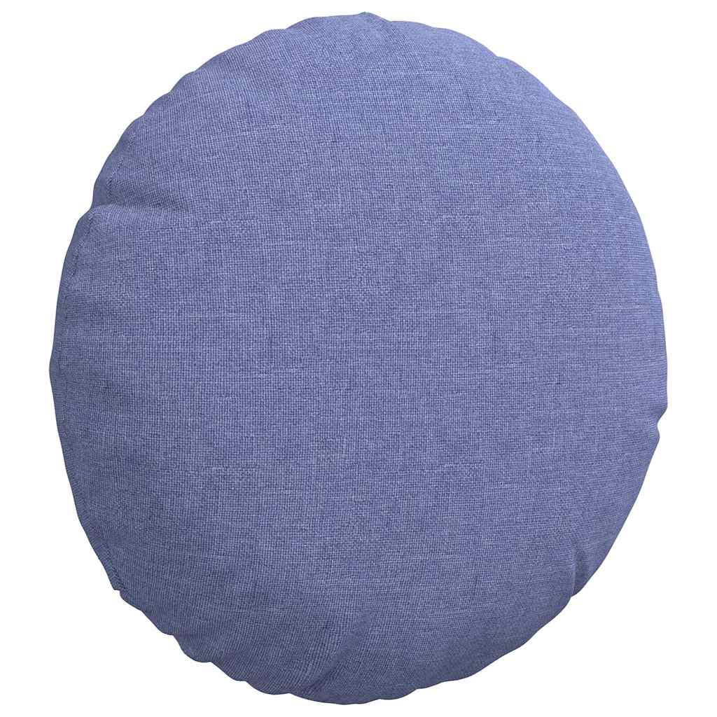 Cuscini per Seduta 2 pcs Blu jeans Ø30 x 13 cm Tessuto | homemem39