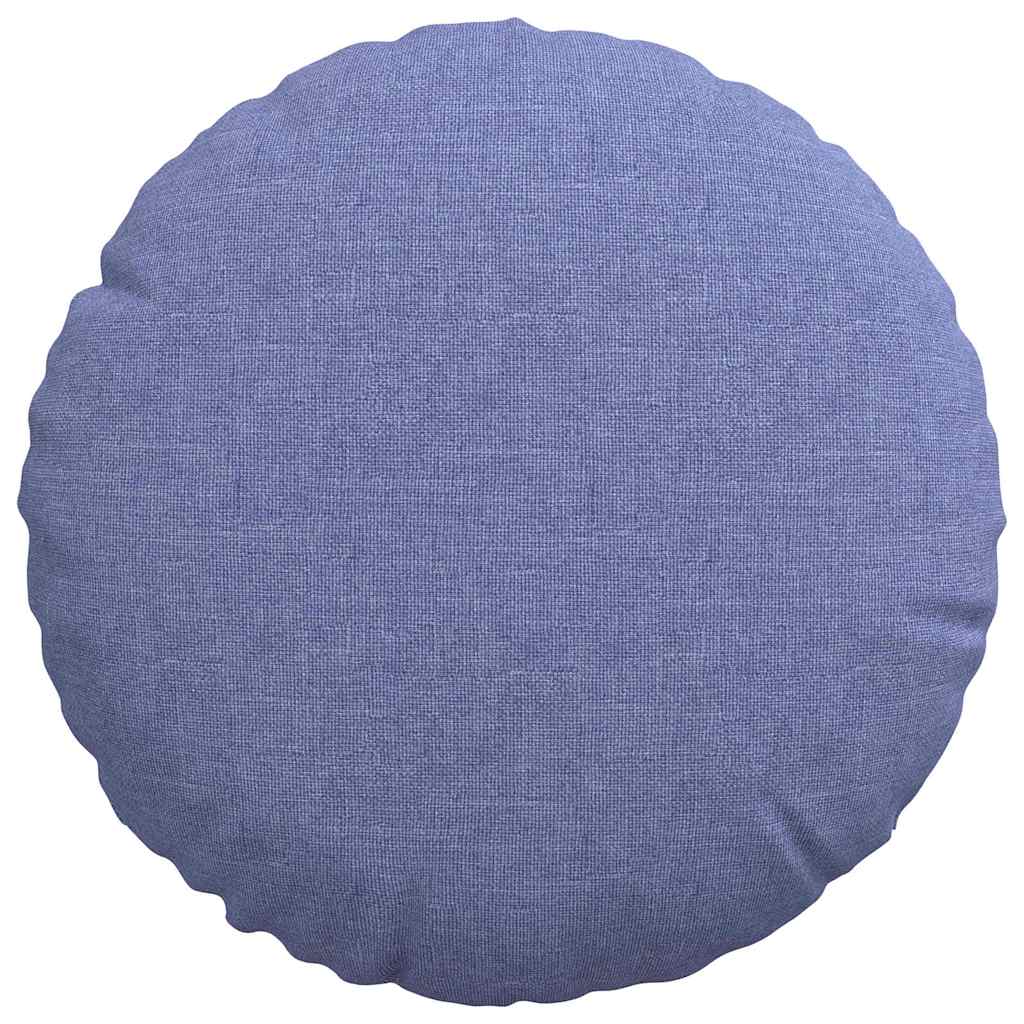 Cuscini per Seduta 2 pcs Blu jeans Ø30 x 13 cm Tessuto