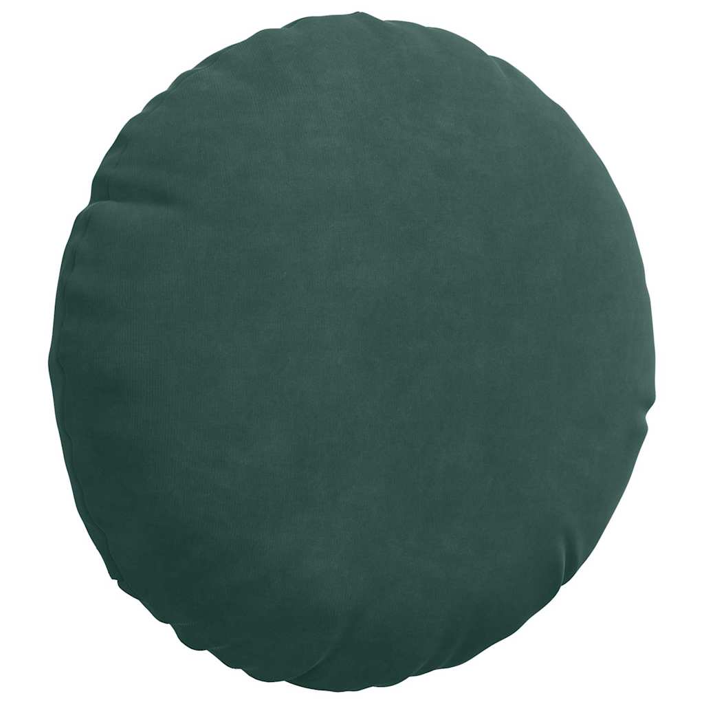 Cuscini per Seduta 2 pcs Verde Scuro Ø30 x 13 cm Velluto