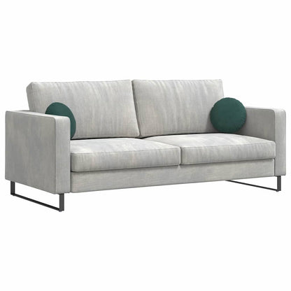 Cuscini per Seduta 2 pcs Verde Scuro Ø30 x 13 cm Velluto