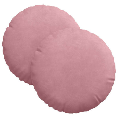 Cuscini per Seduta 2 pcs Rosa Ø30 x 13 cm Velluto | homemem39